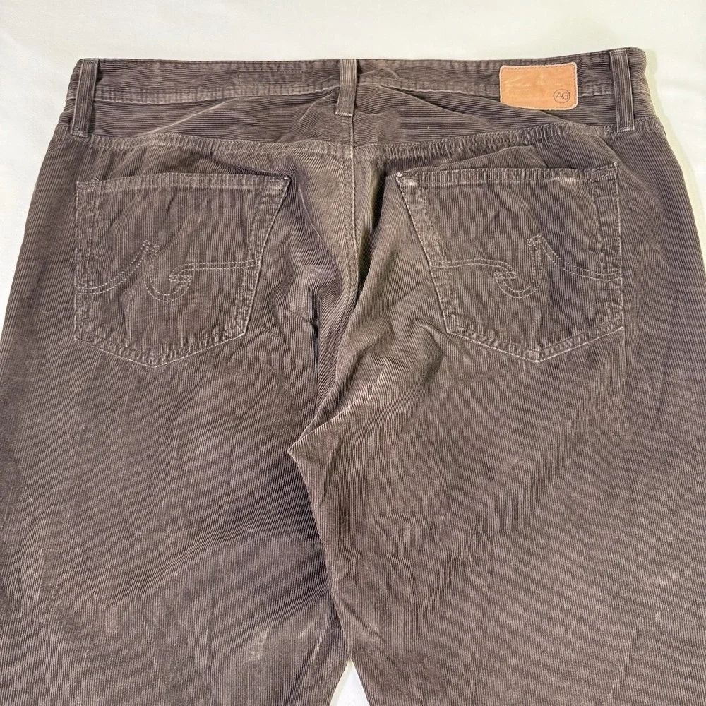 AG Adriano Goldschmied The Protege Straight Leg Corduroy Pants‎ Mens 40x36 Brown